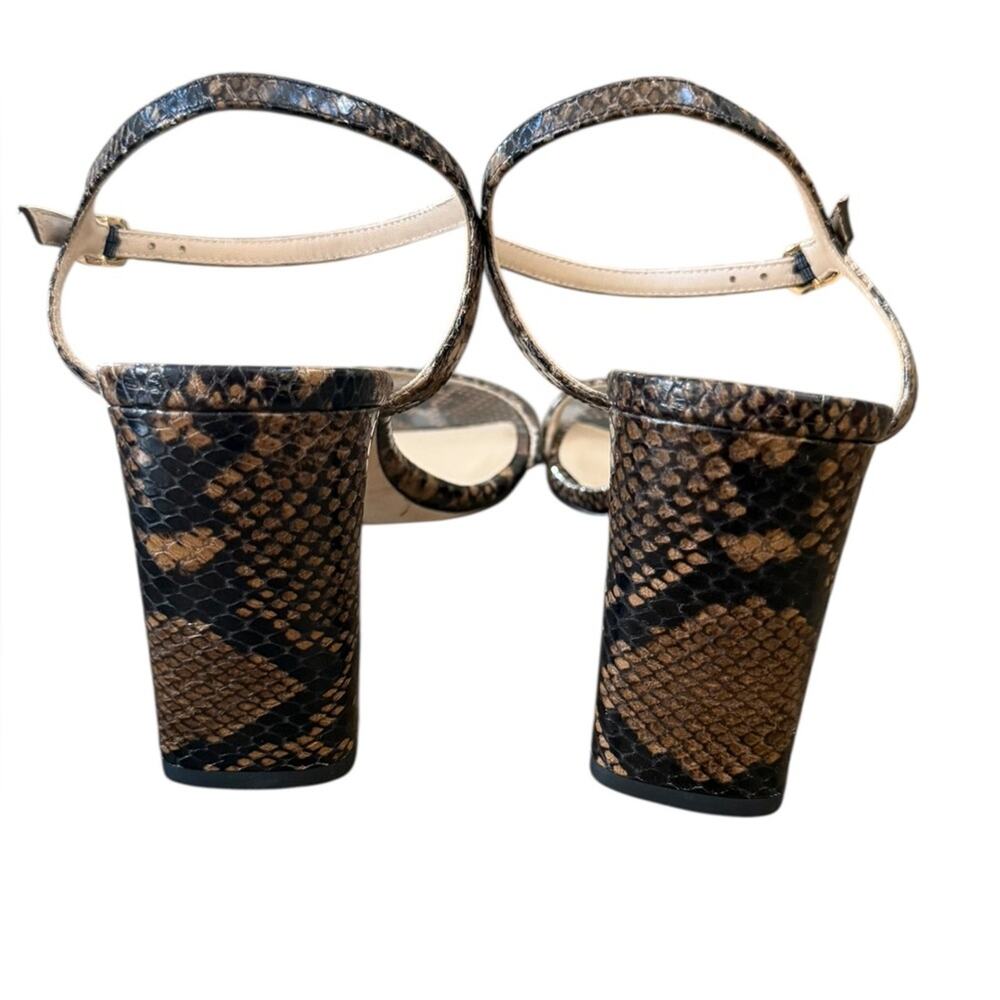 Stuart Weitzman Babette Snake-Embossed Leather Sandals – Sz 9B - Picture 6 of 10